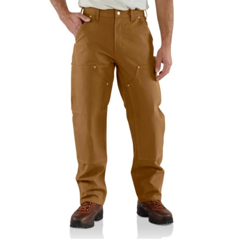 NWT Carhartt Double-Front Original Fit Work Dungaree Brown 36 x 32